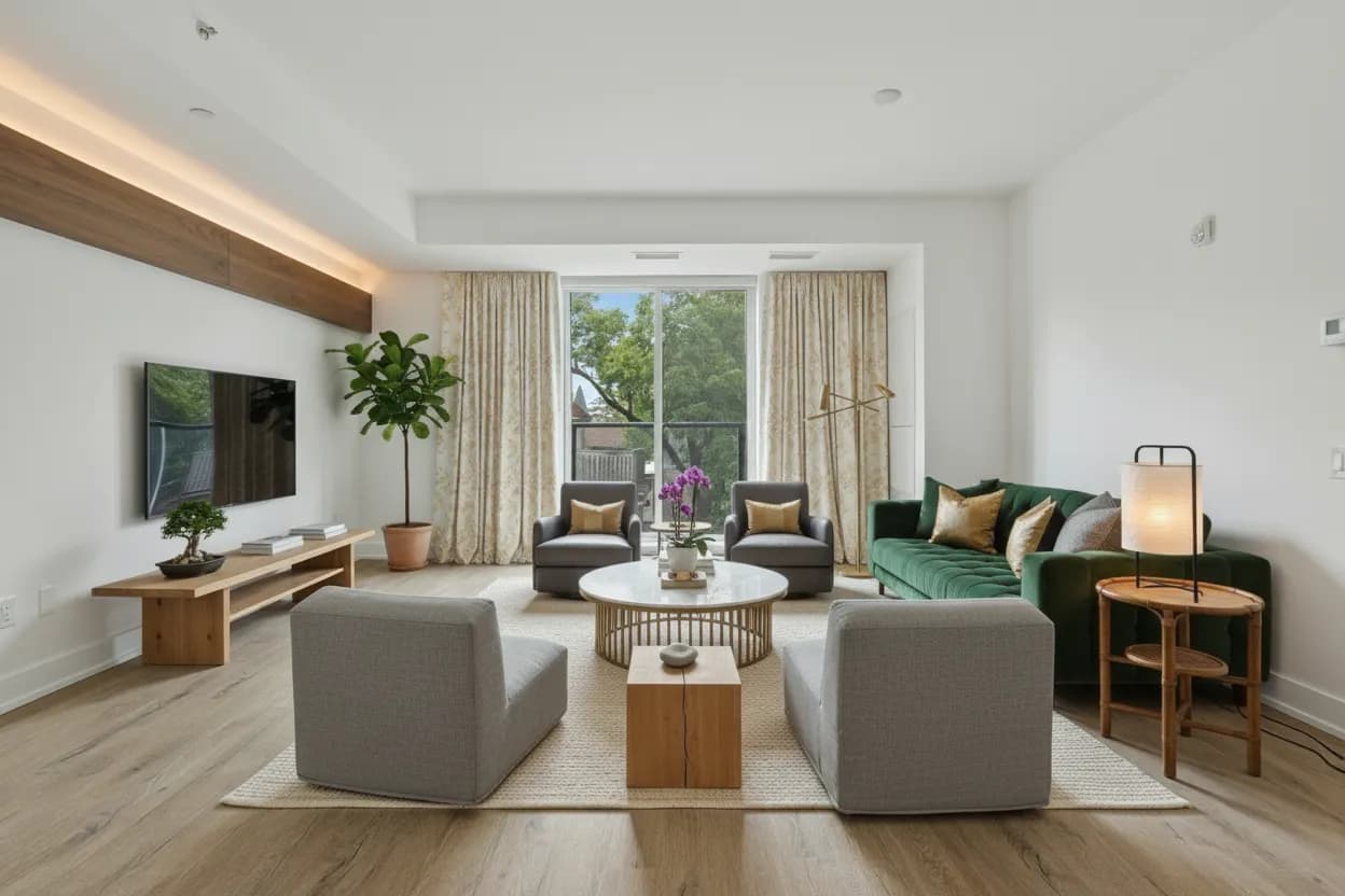 Sample room redesign made with the AI models behind RivAI